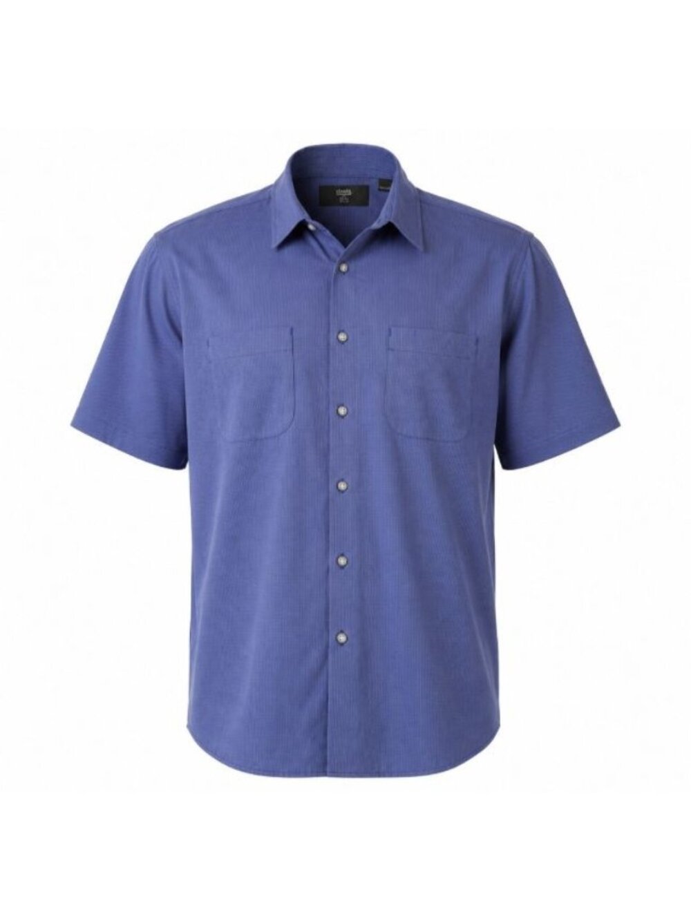 Cintas Men 2XL Blue Short Sleeve Work Shirt Uniform Industrial Button Up